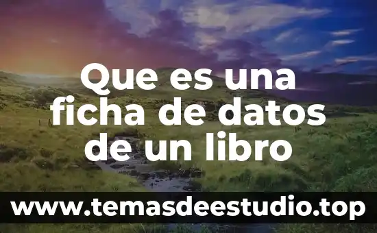 Que es una ficha de datos de un libro
