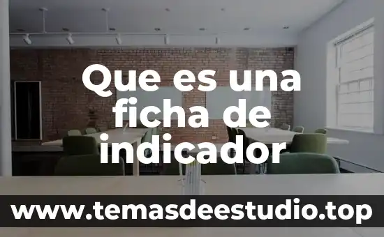 Que es una definición ficha digital 5 Que es una ficha de indicador