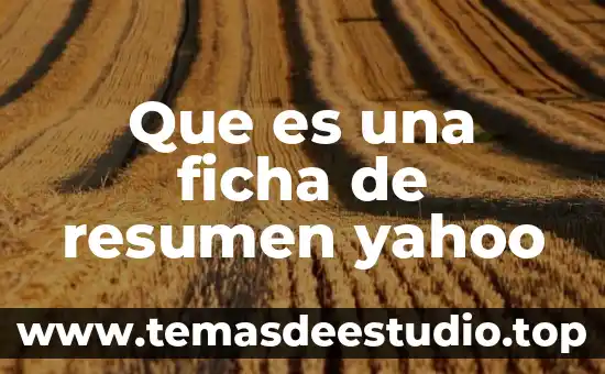 Que es una definición ficha digital 7 Que es una ficha de resumen yahoo