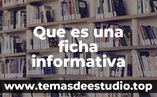 Que es una ficha informativa