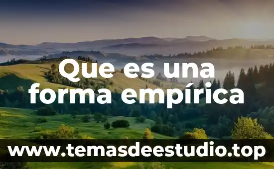 Qué es ética empírica Yahoo 6 Que es una forma empírica