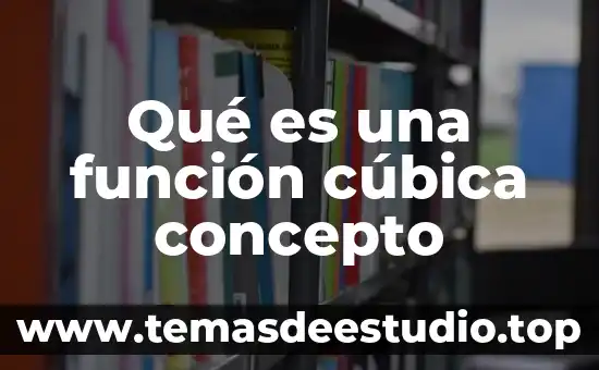 Qué es una función cúbica concepto