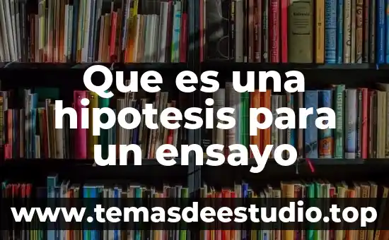 Qué es la hipótesis de investigación 3 Que es una hipotesis para un ensayo