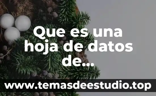 Que es una hoja de datos de componentes electronicos