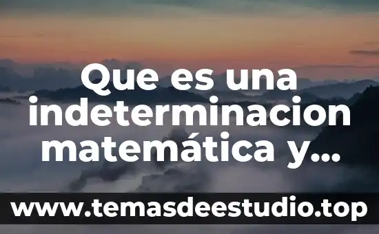 Que es un tumor en matematica 3 Que es una indeterminacion matemática y cuales son