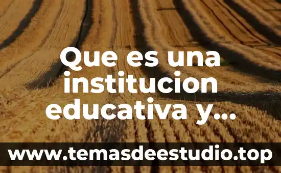 Qué es la cultura organizacional de una institución educativa 5 Que es una institucion educativa y como esta conformada