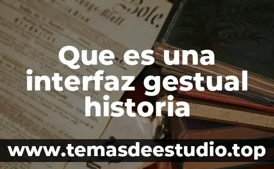 Que es una interfaz gestual historia