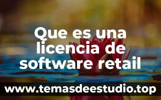 Que es una licencia de software retail