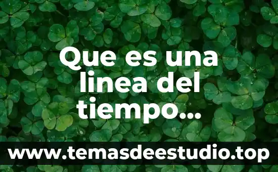 Que es la fuerza de el tiempo 3 Que es una linea del tiempo significado
