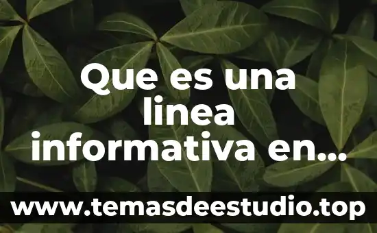 Que es una linea cosmética 6 Que es una linea informativa en el periodico