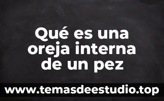 Qué es una oreja interna de un pez