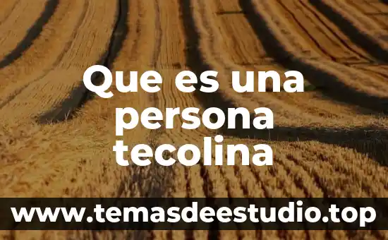 Que es el nombre de pila de una persona 4 Que es una persona tecolina
