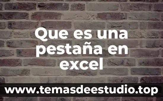 Que es la pestaña de vista en word 3 Que es una pestaña en excel