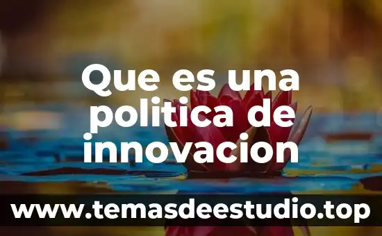 Que es un proyecto de innovacion autores 7 Que es una politica de innovacion