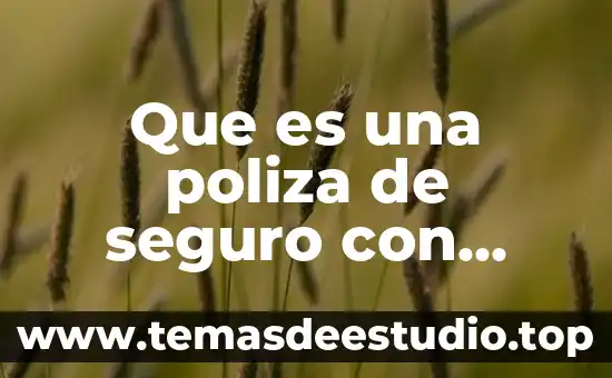 Que es una poliza de seguro con cobertura ert