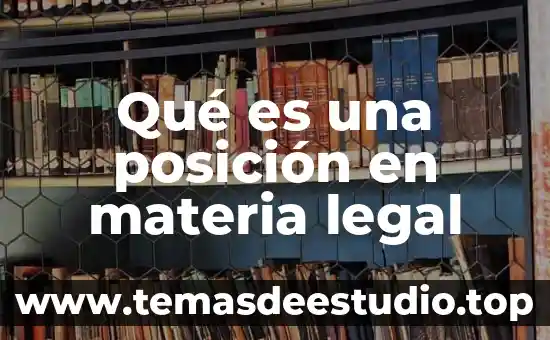 Qué es símbolo de la materia de formación 4 Qué es una posición en materia legal