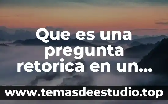 Que es la pregunta inicial o generadora 3 Que es una pregunta retorica en un texto argumentativo