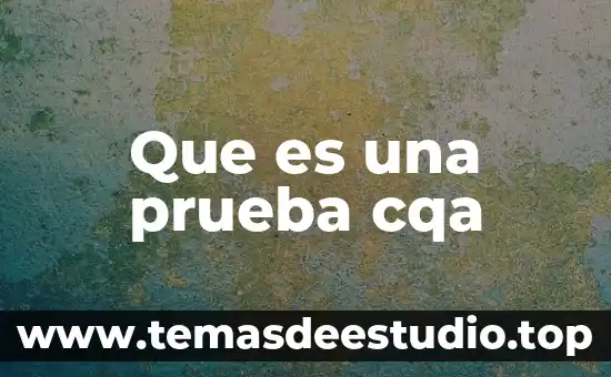 Que es una prueba cqa