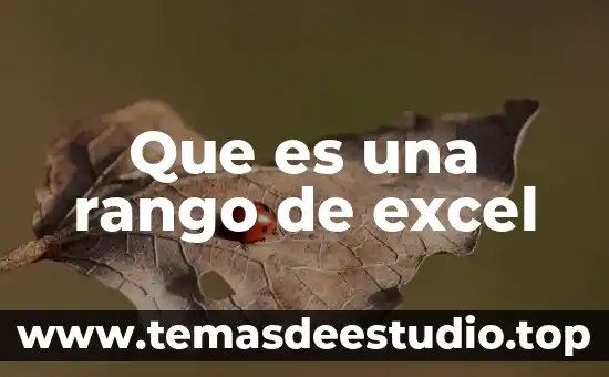 Que es un rango en estadistica unam 3 Que es una rango de excel