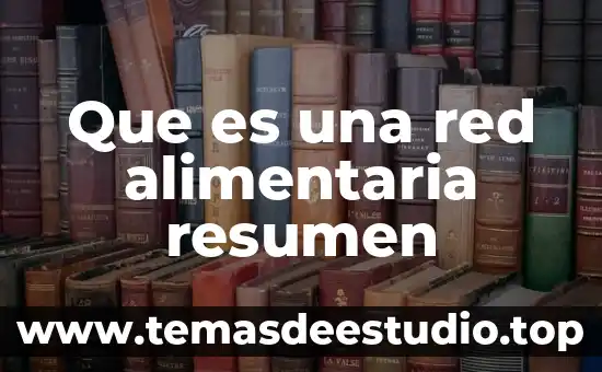 Que es una red alimentaria resumen