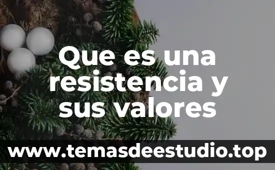 Que es un resistencia termica en electronica 6 Que es una resistencia y sus valores