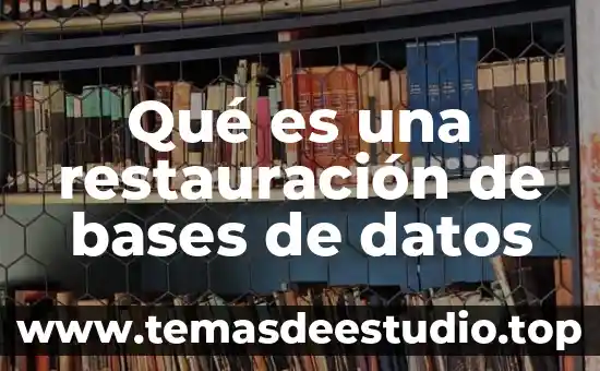 Qué es una restauración de bases de datos