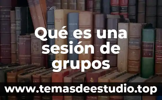 Qué es una sesión de grupos