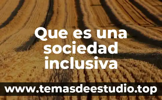 Qué es una sociedad etópica 5 Que es una sociedad inclusiva
