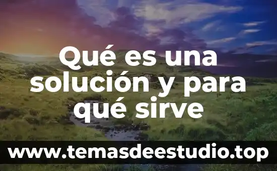 Vilona solucion para que es 5 Qué es una solución y para qué sirve