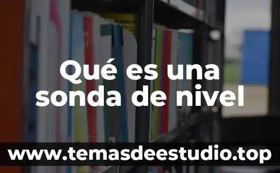 Qué es una sonda de nivel