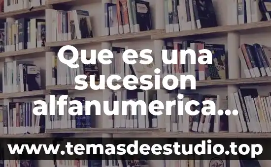 Que es una sucesion alfanumerica grafica