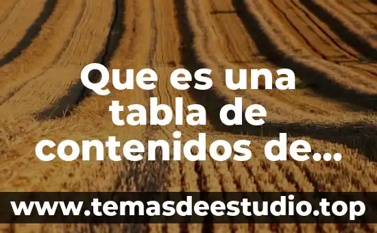Qué es un gestor de contenidos web 5 Que es una tabla de contenidos de sedentari8smo