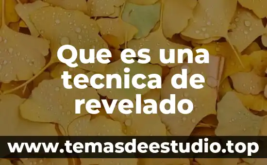 Que es una técnica interpretativa 5 Que es una tecnica de revelado