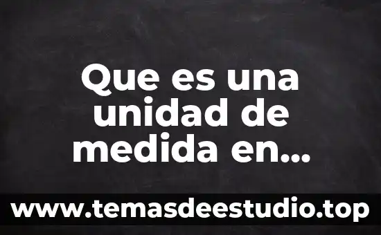 Que es unidad valores 4 Que es una unidad de medida en administración