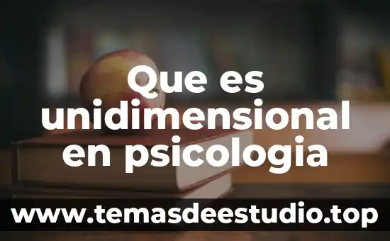 Que es unidimensional en psicologia