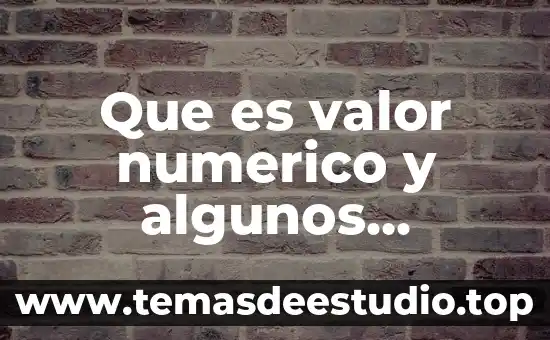 Que es investigar y algunos ejemplos 4 Que es valor numerico y algunos ejemplos