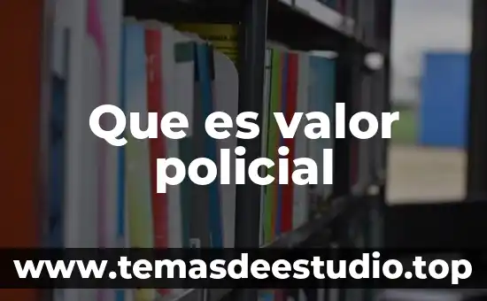 Que es valor policial