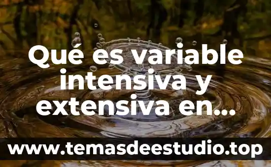 Qué es variable intensiva y extensiva en física