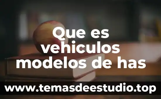 Que es vehiculos modelos de has