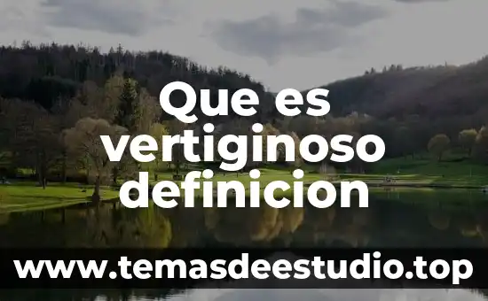 Que es vertiginoso definicion