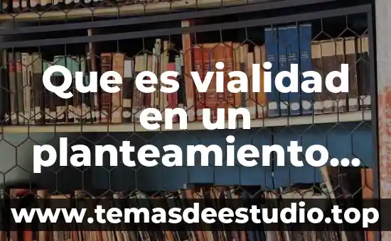 Que es un planteamiento de problema de investigacion 3 Que es vialidad en un planteamiento del problema