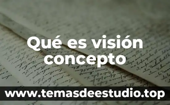Qué es visión concepto
