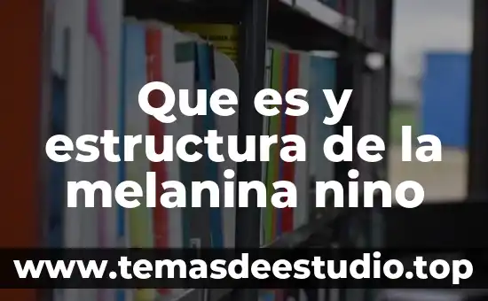 Que es y estructura de la melanina nino