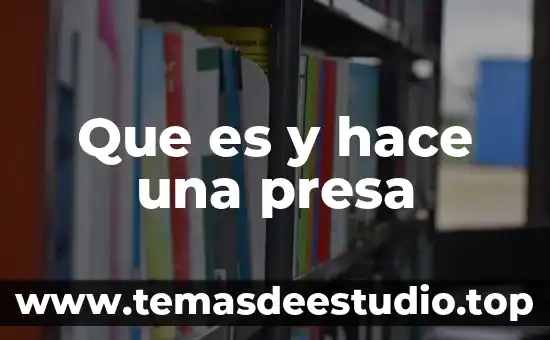 Que es hace inventario 4 Que es y hace una presa
