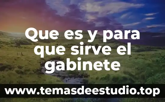 Que es y para que sirve el gabinete
