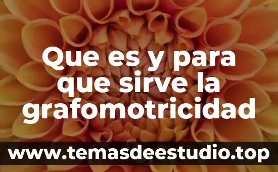 Que es y para que sirve la grafomotricidad