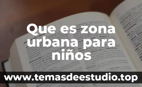 Que es gestión urbana política 4 Que es zona urbana para niños