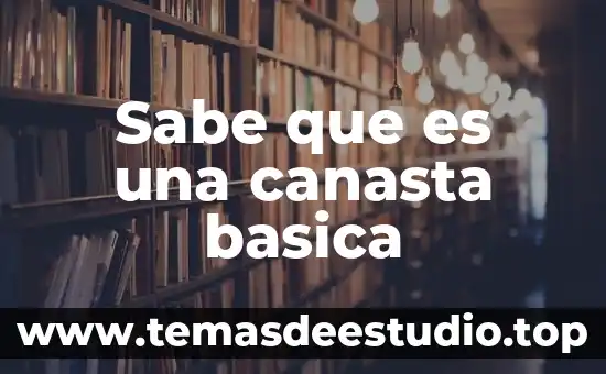 Sabe que es una canasta basica