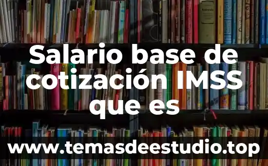 Que es el tipo de grafico cotizacion 4 Salario base de cotización IMSS que es
