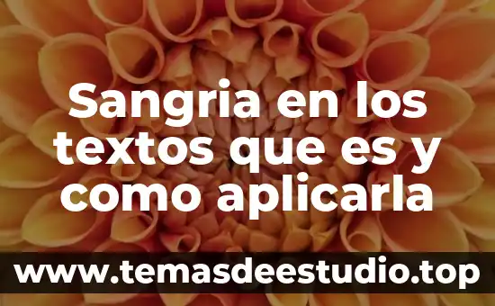 Que es la comprension e interpretacion de textos 8 Sangria en los textos que es y como aplicarla